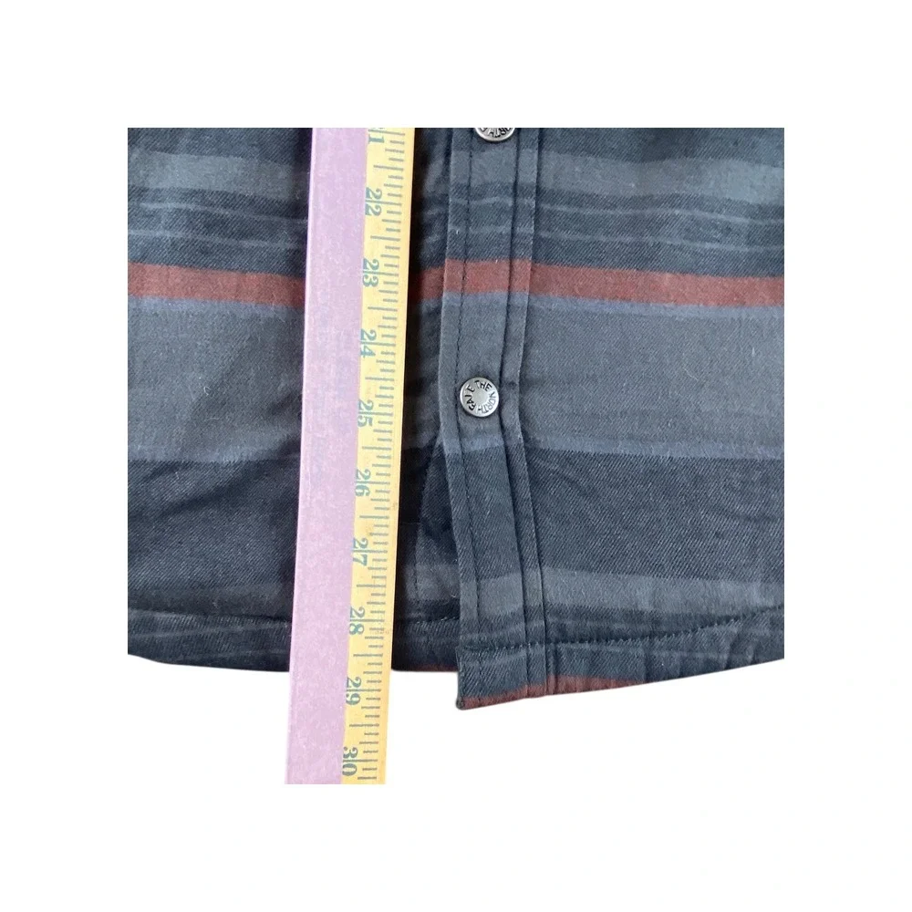 NWT The North Face Men Campshire Shirt Jacket Grey Rust Stripe Sherpa NF0A4QPM S